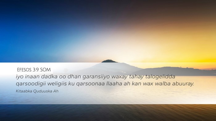 Efesos 3:9 SOM Bible Verse Image