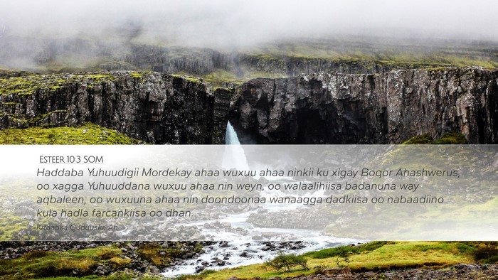 Esteer 10:3 SOM Bible Verse Image