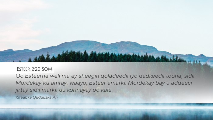 Esteer 2:20 SOM Bible Verse Image