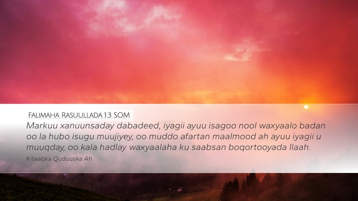 Falimaha Rasuullada 1:3 SOM Bible Verse Image