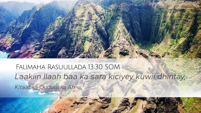 Falimaha Rasuullada 13:30 SOM Bible Verse Image