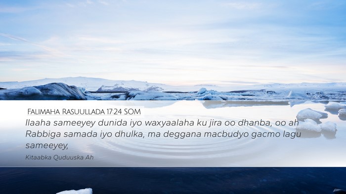 Falimaha Rasuullada 17:24 SOM Bible Verse Image