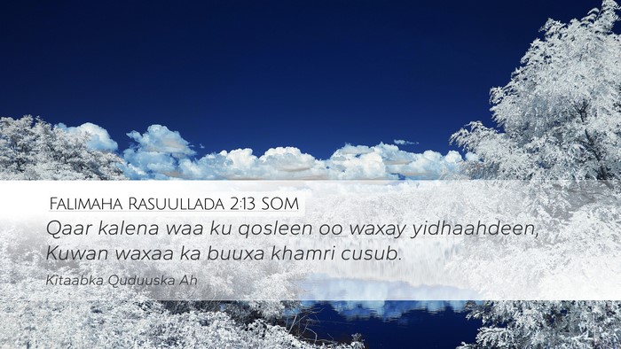 Falimaha Rasuullada 2:13 SOM Bible Verse Image