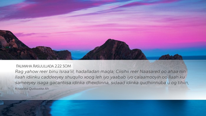 Falimaha Rasuullada 2:22 SOM Bible Verse Image