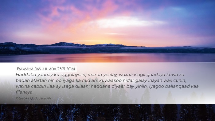 Falimaha Rasuullada 23:21 SOM Bible Verse Image