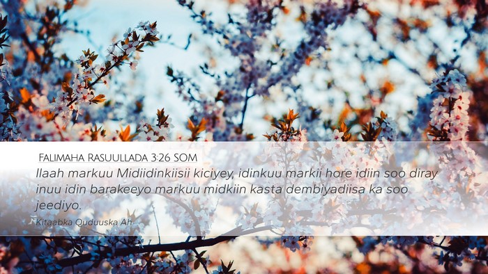 Falimaha Rasuullada 3:26 SOM Bible Verse Image