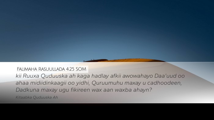 Falimaha Rasuullada 4:25 SOM Bible Verse Image
