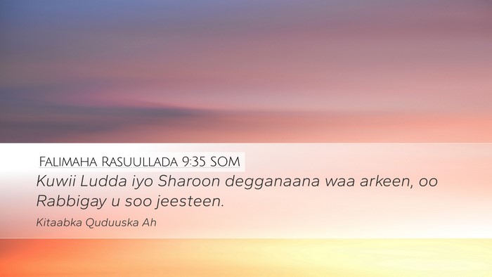 Falimaha Rasuullada 9:35 SOM Bible Verse Image