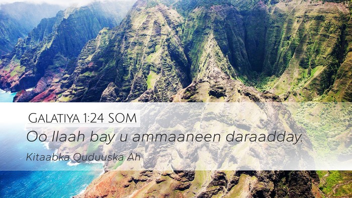 Galatiya 1:24 SOM Bible Verse Image