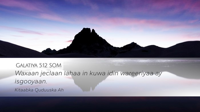 Galatiya 5:12 SOM Bible Verse Image