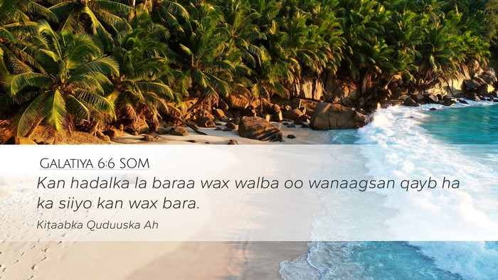 Galatiya 6:6 SOM Bible Verse Image