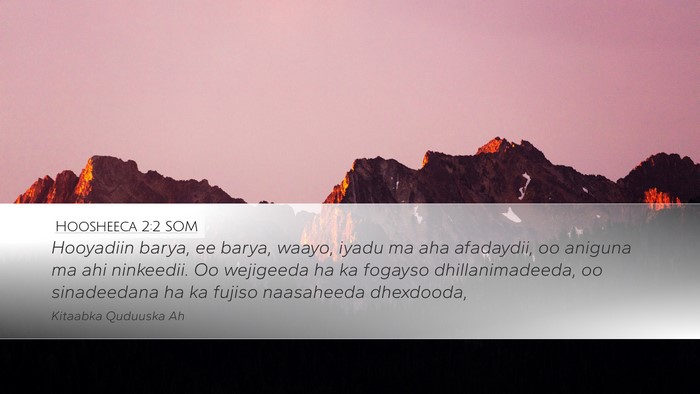 Hoosheeca 2:2 SOM Bible Verse Image