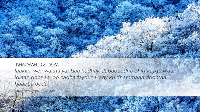 Ishacyaah 10:25 SOM Bible Verse Image