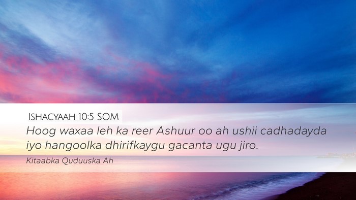 Ishacyaah 10:5 SOM Bible Verse Image