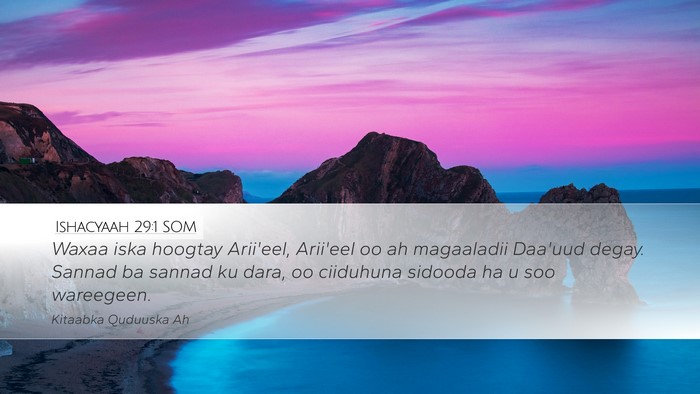 Ishacyaah 29:1 SOM Bible Verse Image