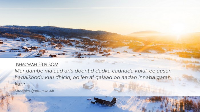 Ishacyaah 33:19 SOM Bible Verse Image