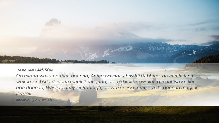 Ishacyaah 44:5 SOM Bible Verse Image