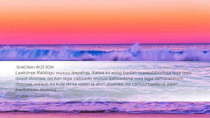 Ishacyaah 49:25 SOM Bible Verse Image