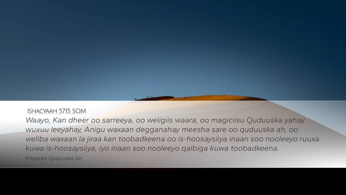 Ishacyaah 57:15 SOM Bible Verse Image