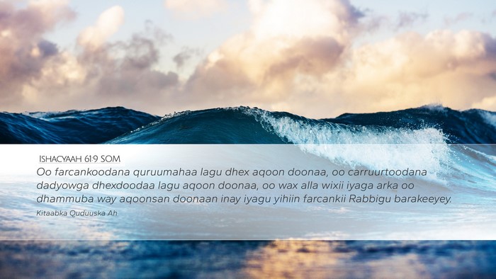 Ishacyaah 61:9 SOM Bible Verse Image