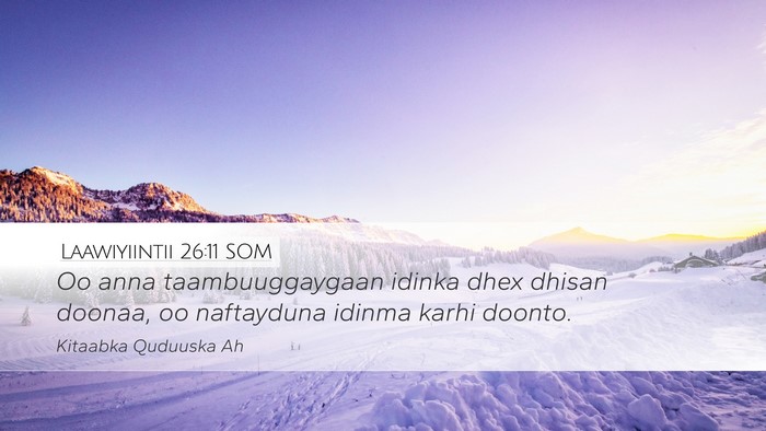 Laawiyiintii 26:11 SOM Bible Verse Image