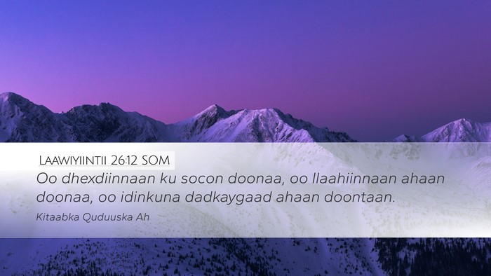 Laawiyiintii 26:12 SOM Bible Verse Image