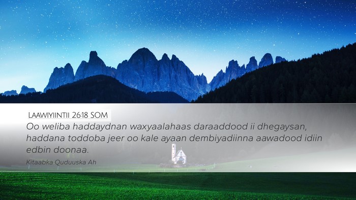 Laawiyiintii 26:18 SOM Bible Verse Image