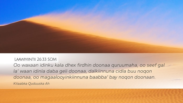 Laawiyiintii 26:33 SOM Bible Verse Image