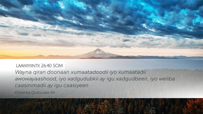 Laawiyiintii 26:40 SOM Bible Verse Image