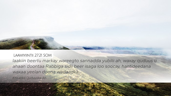 Laawiyiintii 27:21 SOM Bible Verse Image
