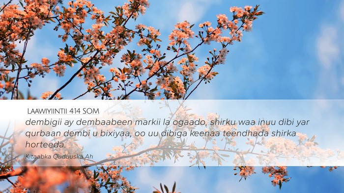 Laawiyiintii 4:14 SOM Bible Verse Image