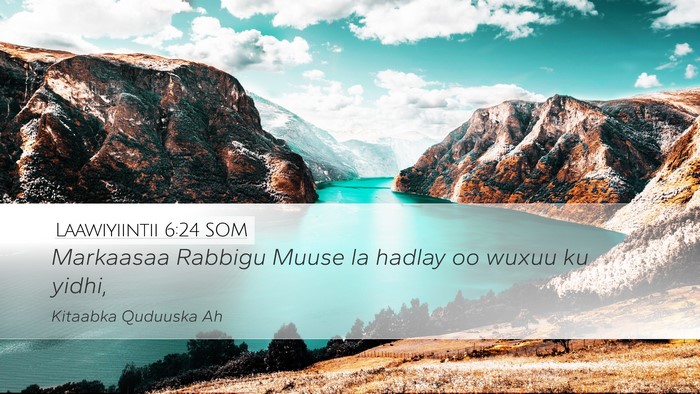 Laawiyiintii 6:24 SOM Bible Verse Image