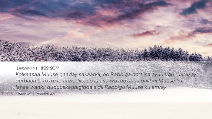 Laawiyiintii 8:29 SOM Bible Verse Image