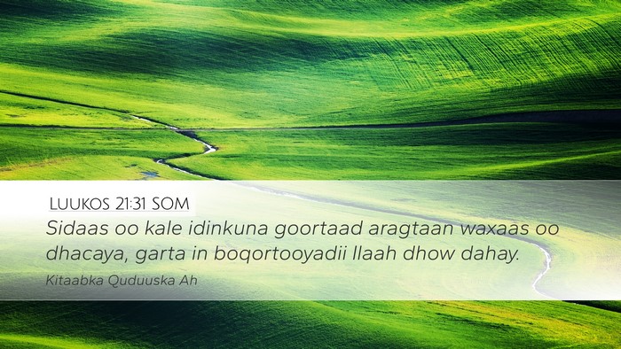 Luukos 21:31 SOM Bible Verse Image