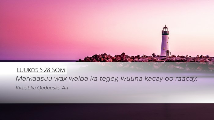 Luukos 5:28 SOM Bible Verse Image