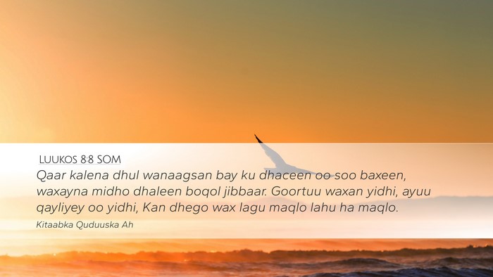 Luukos 8:8 SOM Bible Verse Image