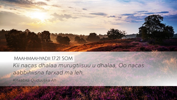 Maahmaahyadii 17:21 SOM Bible Verse Image