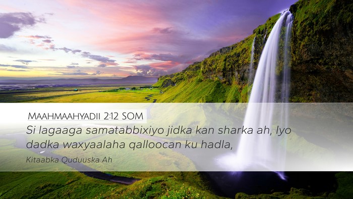 Maahmaahyadii 2:12 SOM Bible Verse Image