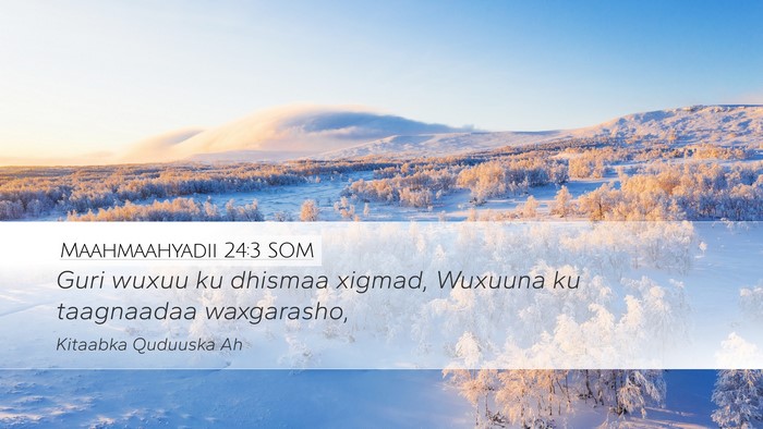Maahmaahyadii 24:3 SOM Desktop Wallpaper - Guri wuxuu ku dhismaa xigmad, Wuxuuna ku - Desktop Bible Verse Wallpaper