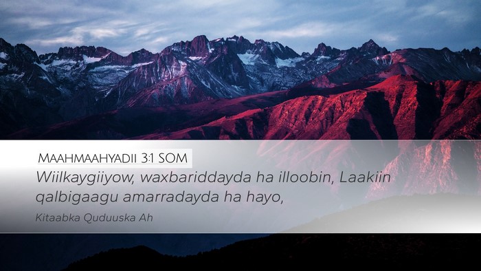 Maahmaahyadii 3:1 SOM Bible Verse Image