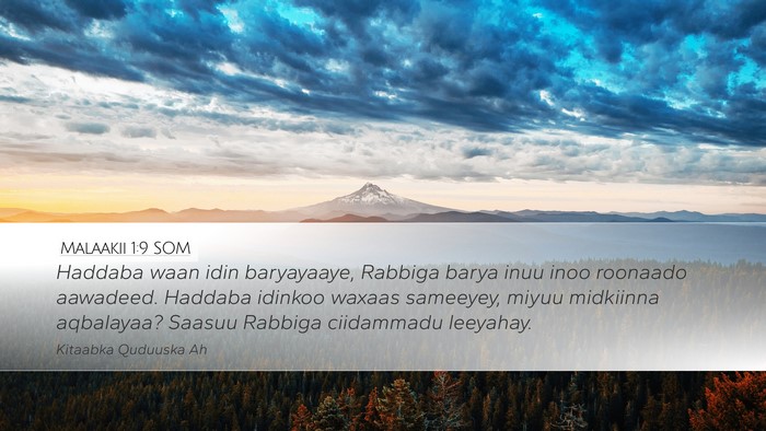 Malaakii 1:9 SOM Bible Verse Image