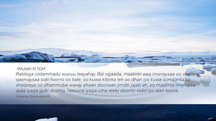 Malaakii 4:1 SOM Bible Verse Image