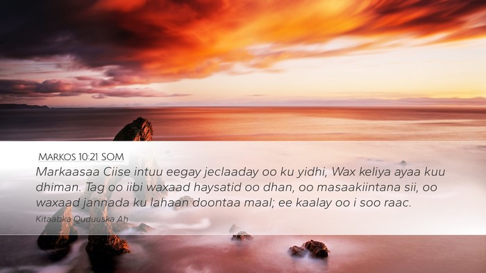 Markos 10:21 SOM Bible Verse Image