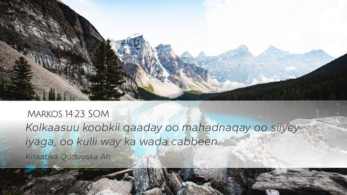 Markos 14:23 SOM Bible Verse Image