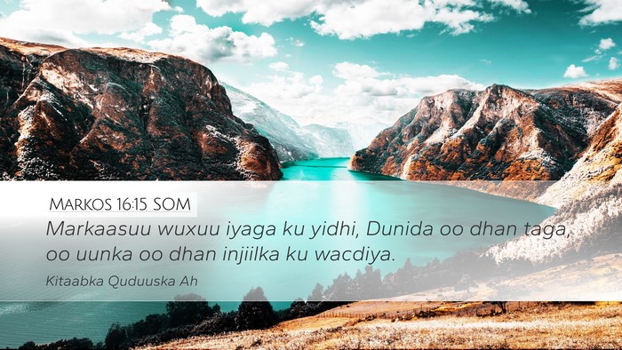 Markos 16:15 SOM Bible Verse Image