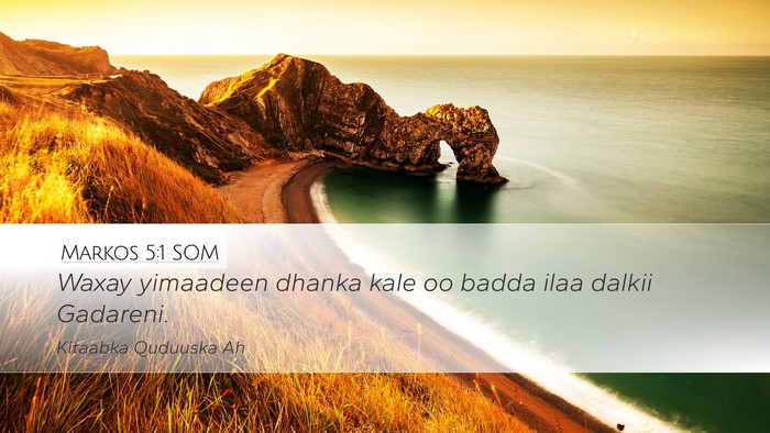 Markos 5:1 SOM Bible Verse Image
