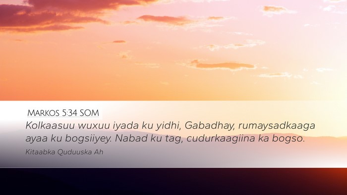 Markos 5:34 SOM Bible Verse Image