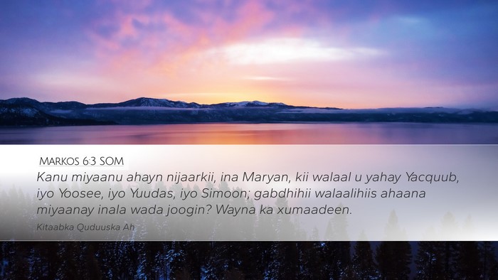 Markos 6:3 SOM Bible Verse Image