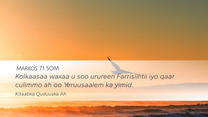 Markos 7:1 SOM Bible Verse Image
