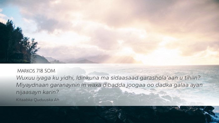 Markos 7:18 SOM Bible Verse Image